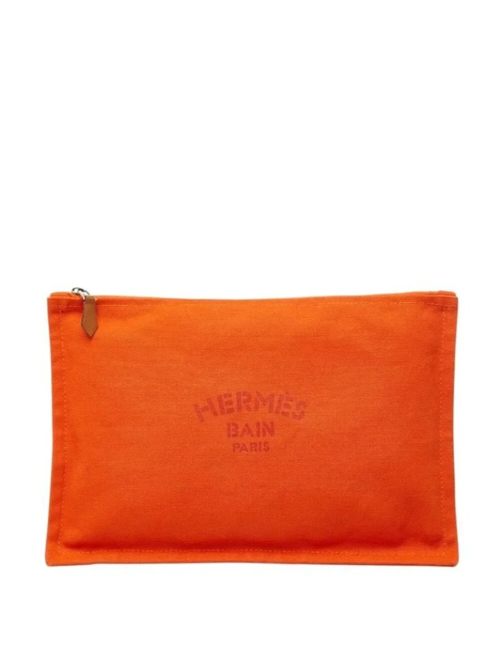 Hermes Yachting GM Pouch Orange Cotton Leather